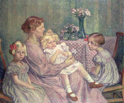 Madame van de Velde and her Children, 1903 by Théo van Rysselberghe